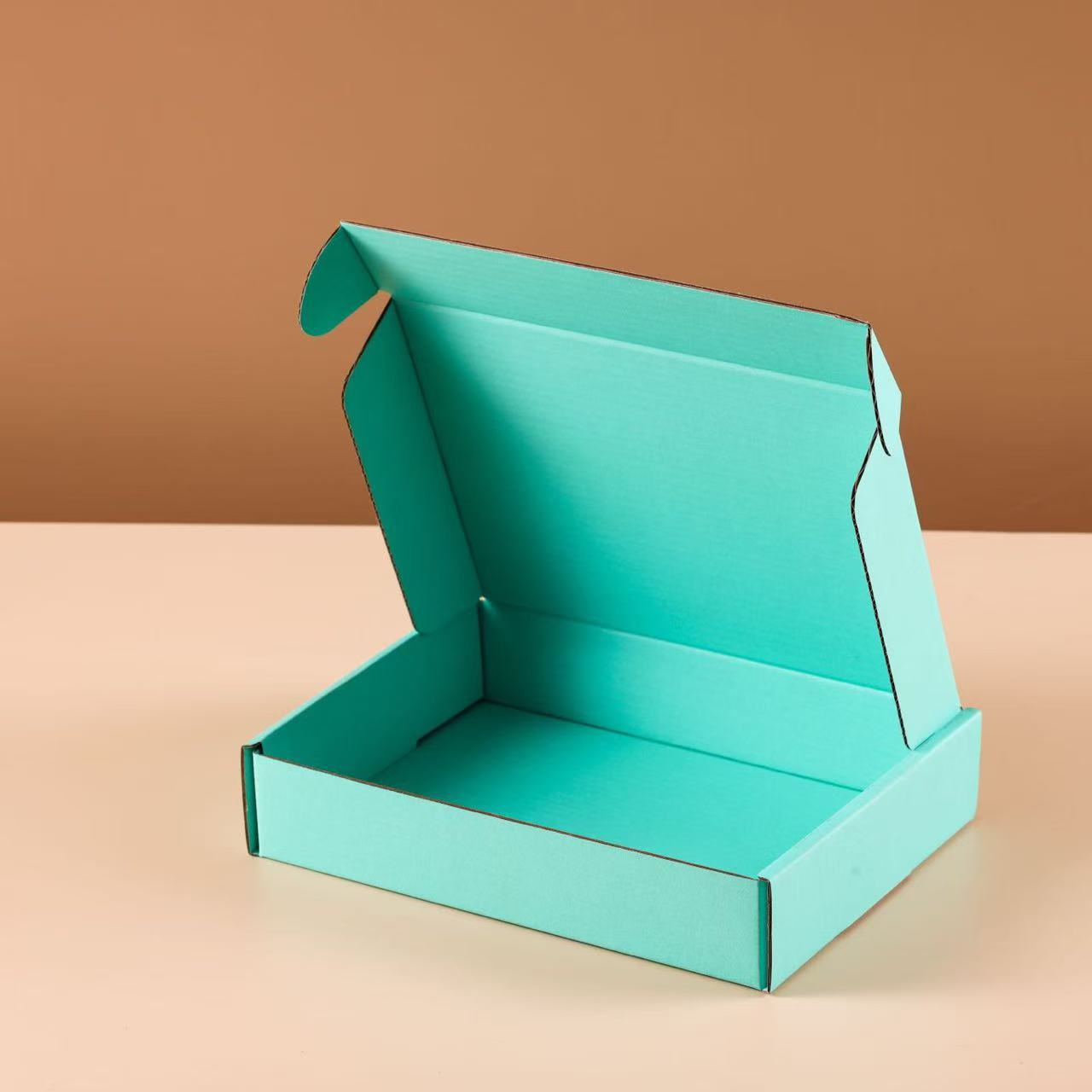 批发加厚特硬浅绿飞机盒现货快递物流打包盒高颜值文玩首饰包装盒