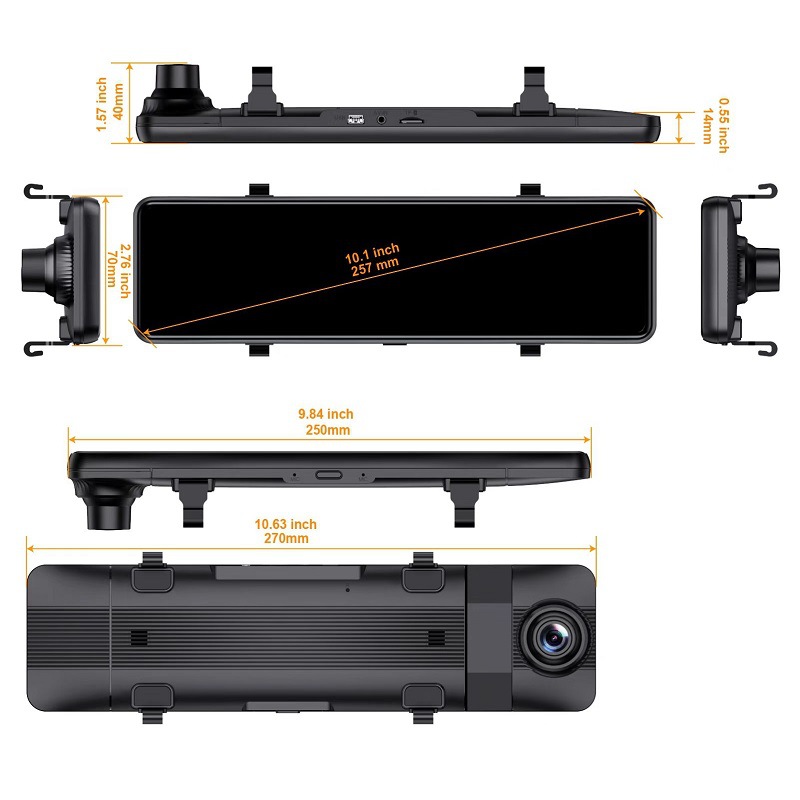 4K Dual Dash Cam HD Night Vision WiFi Front and Rear Lens