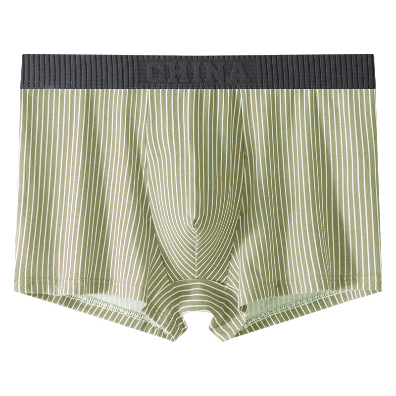 Fábrica directa de pantalones de hombre algodón relajado y cómodo pantalones cortos de ángulo plano transpirables personalidad rayas de cuatro ángulos calzoncillos para chicos