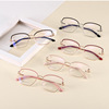 Fashionable metal glasses, European style, cat's eye