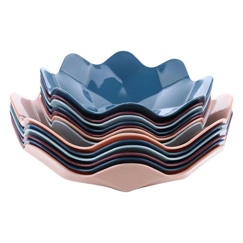 Fruit Plate Nordic Style Creative Fruit Plate for Tea Table Household Plastic Seed and Nut Candy Plate Snack Plate Creative Storage
