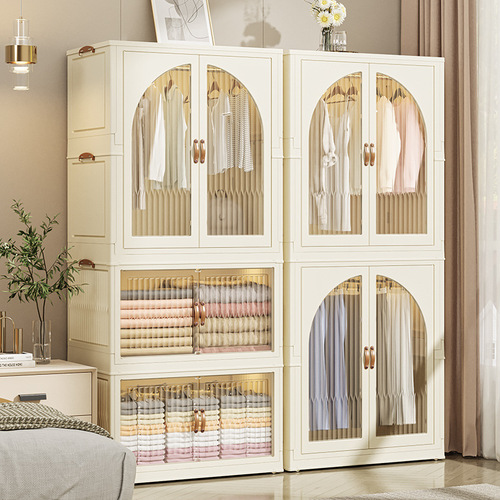 Storage cabinet without installation, household storage cabinet for babies and children, clothing and toy organizer, plastic snack cabinet