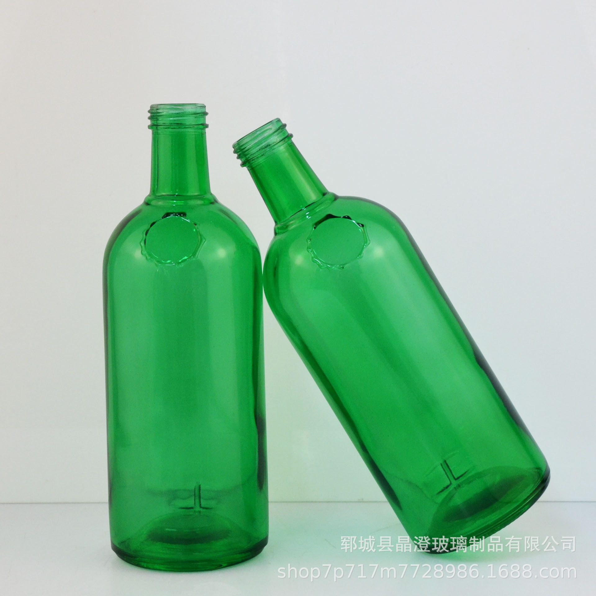 玻璃绿色酒瓶空瓶700ml红酒瓶洋酒瓶玻璃加厚果酒瓶酒柜摆设