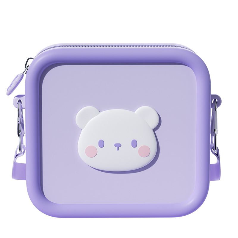 Bolsa de silicona caliente transfronteriza bolso de cámara de dibujos animados lindos niños mini portátil impermeable bolsa de maquillaje resistente al desgaste image 11