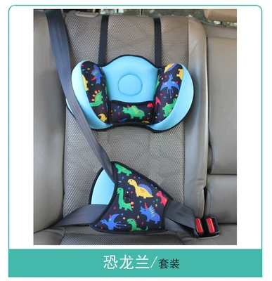 Car Rear Seat Cushion – Headrest - dinosaur-blue-suit-one-size-fits-all