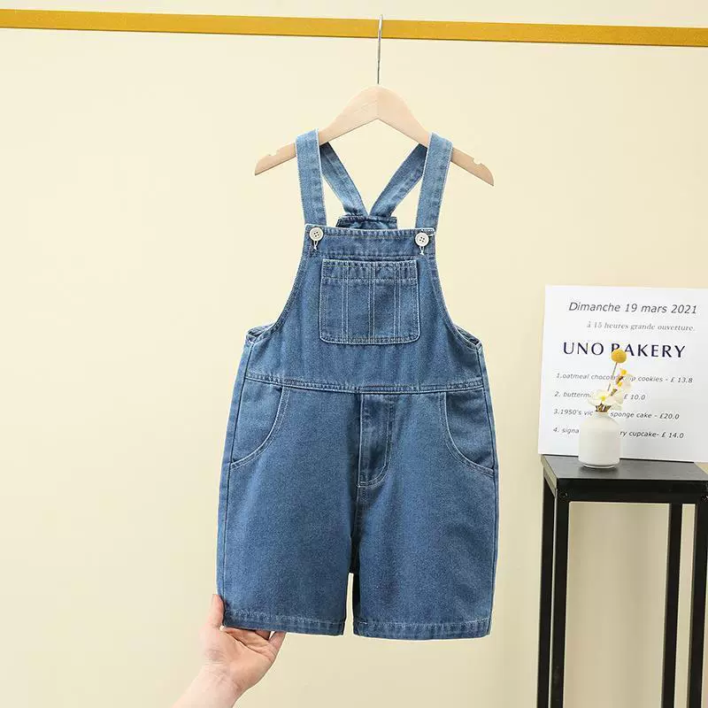 Детские джинсовые комбинезоны 2025, новые брюки для мальчиков и девочек старшего возраста, модная повседневная летняя одежда для выступлений, трендовый стиль.