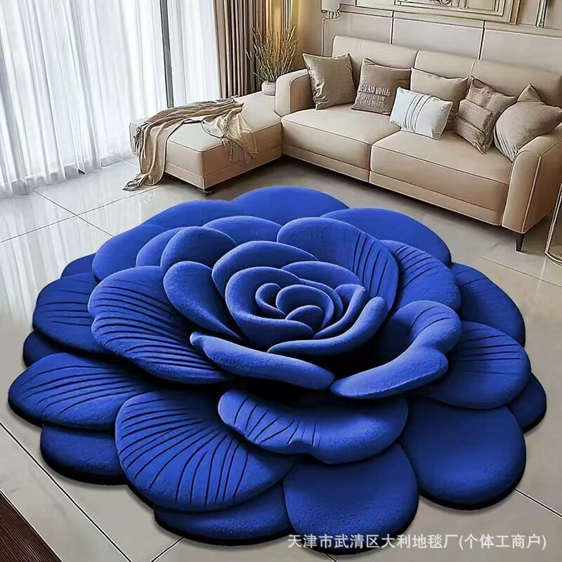 3D視覚花卉異形珪藻泥マット洗面台装飾マットトイレ吸水マット浴室マット|undefined