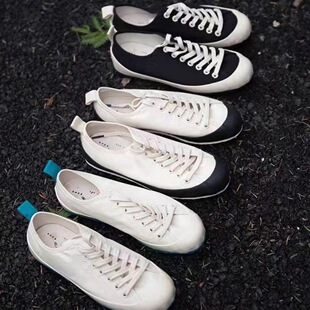 Four Seasons Japanese Style Pure Cotton Low-Top Canvas Shoes Classic Casual Sports Sneakers Retro Color-Blocking Versatile Vulcanized Shoes for Women