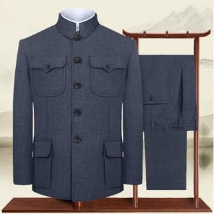 Middle-Aged and Elderly Men's Suits, Seniors' Tops, Lapel Suits, Spring & Fall Seniors' Jackets, Dad and Grandpa Suits