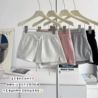 Свитшот и цветные спортивные шорты для отдыха: завязка, высокая талия, свободный прямой крой, защита от солнца | T2