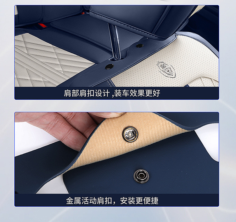 Car Seat Cushion Fully Surrounded by Leather New Car Cushion Seat Cover Four-Season Universal Nappa Leather Special Cushion Car Cover