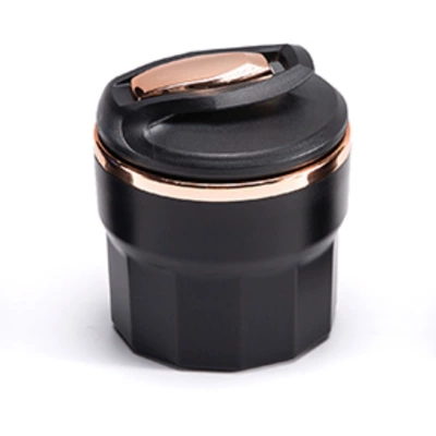 Pop-Up Lid and Led Light, Car ashtray - a08-champagne-gold-low-profile-h115outer-diameter-77mm