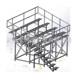 Mobile Aluminum Alloy Stands, Reversible Wheeled Disassembly Stands, Simple Outdoor and Indoor Stands, Audience Stands