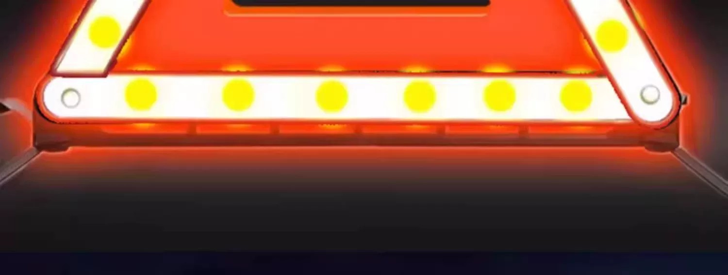 Car-mounted reflective triangular warning sign, vehicle breakdown safety parking sign, tripod sign accessories