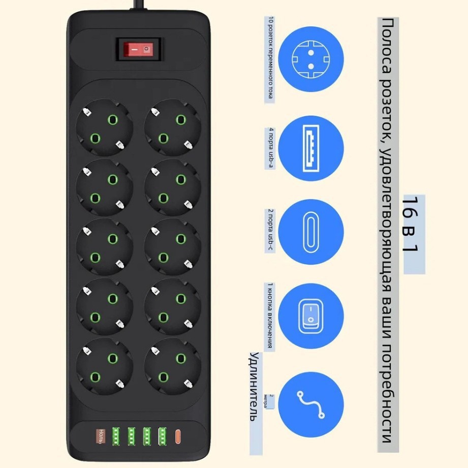 Enchufe EUROPE F35U salida USB de carga EUROPE TYPE-C enchufe Amazon EUROPE suministro de línea