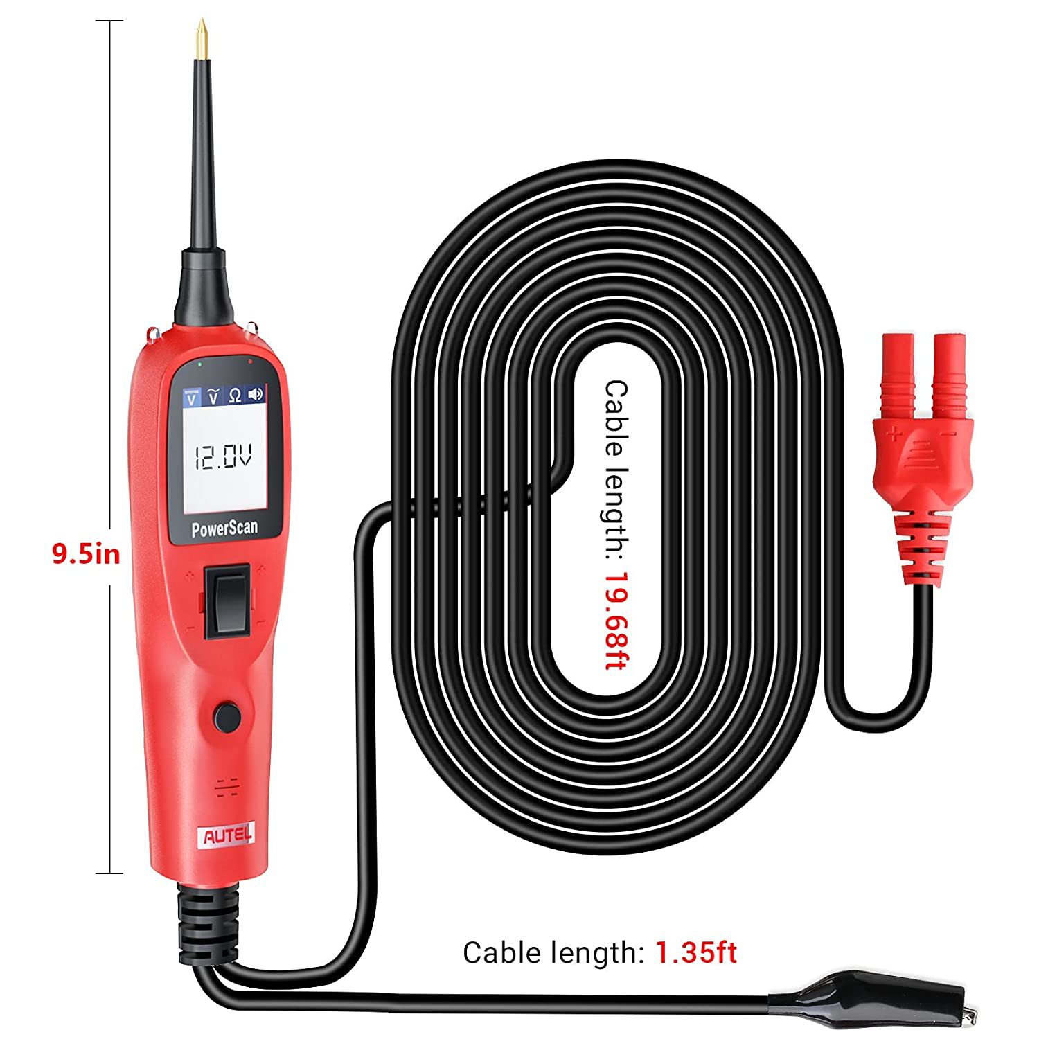 2022 Autel 汽车电路测试仪 PowerScan PS100 电气系统诊断仪外贸