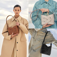 POLENE高級感真皮女包新款Nodde幾何設計小眾poleno腋下包包