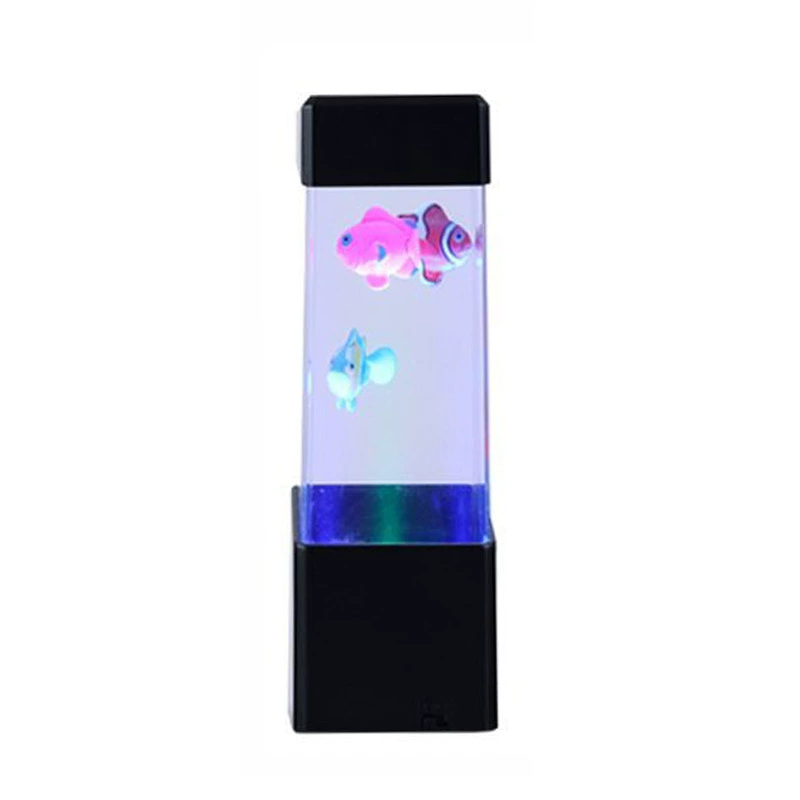 Лампа-ночник в виде медузы LED, лампа с вулканическим эффектом для аквариума, светодиоды изменяемого цвета, питание USB или 3×АА