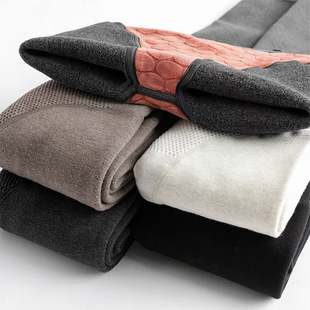 Women's Fleece-Lined Gray Leggings for Autumn and Winter, Black Slimming Outerwear, Hip-Lifting, Tummy Control, Warm Cotton Pants