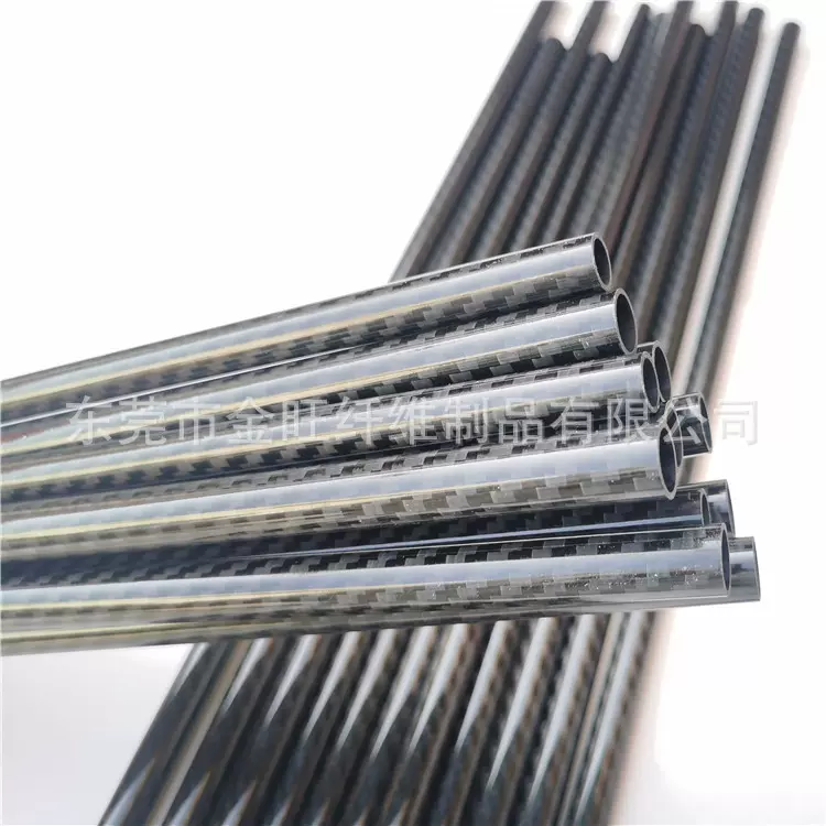 工厂直供3K斜纹平纹碳纤维管8*10mm壁厚1mm  亮光碳纤维管