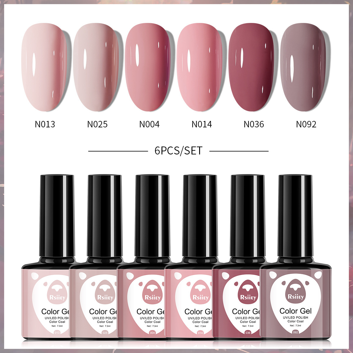 6-color nail polish glue suit popular color painted glossy cat eye UV phototherapy glue for nail salon