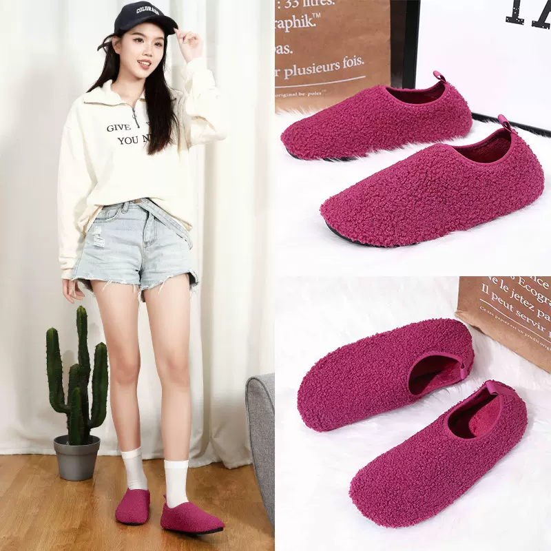 跨境主推款棉鞋棉拖透气轻便男女情侣居家室内韩版保暖薄底棉鞋