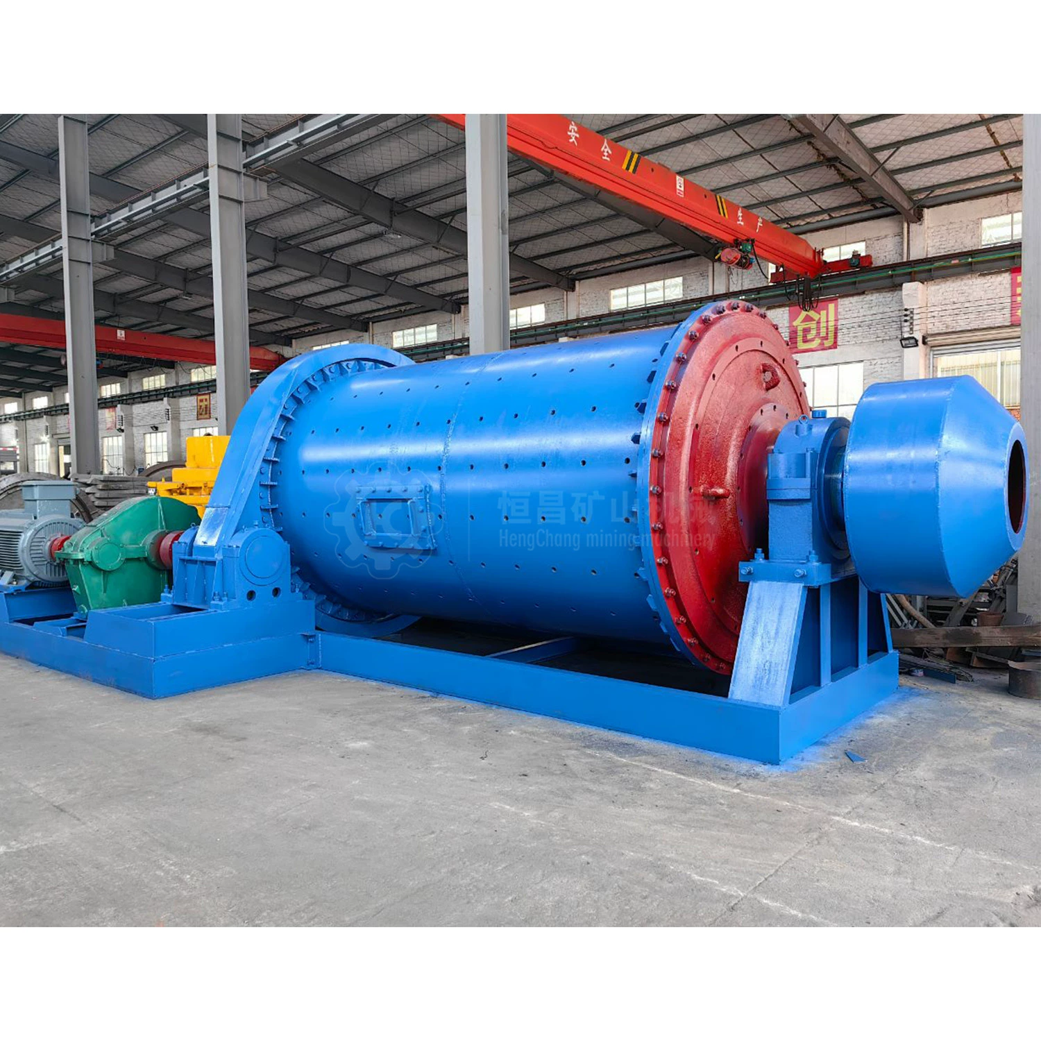 Специальная мокрая шаровая мельница для рудников золота в Цзянси Хэнчан с резиновым покрытием для защиты от коррозии
