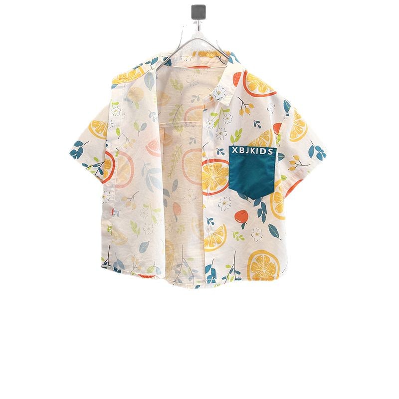 8023 ropa para niños camisa de manga corta de verano para niños 2024 nuevos tops para niños bebé camisa de moda de verano para niños