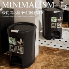 高颜值垃圾桶家用卫生间防臭脚踩式带盖子厨房大容量卧室办公室