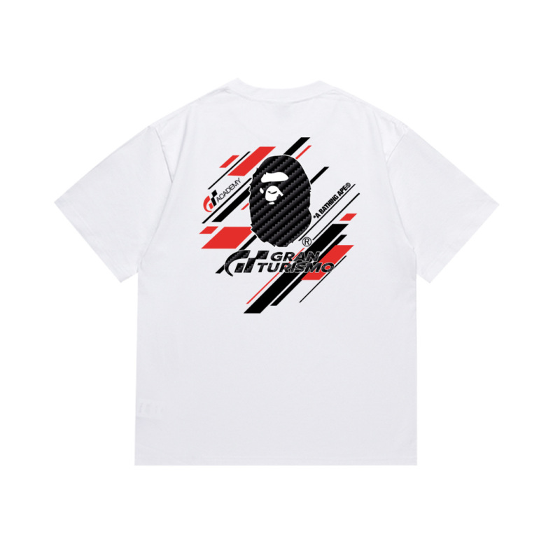 国境を越えた売れ筋BAPE X Miami International MIAMIジョイント漫画男女同型半袖スポーツTシャツトレンディブランド|undefined