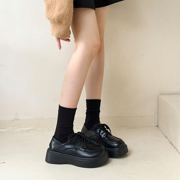Insulated black Japanese universal retro Mary Jane shoes platform…