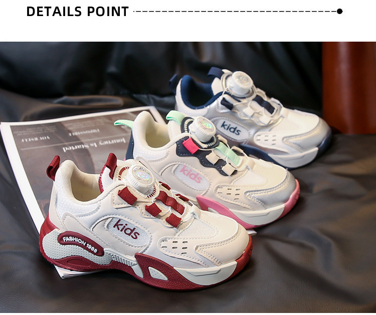 Sneakers chunky per bambini basket impermeabili in pelle_voghion.com