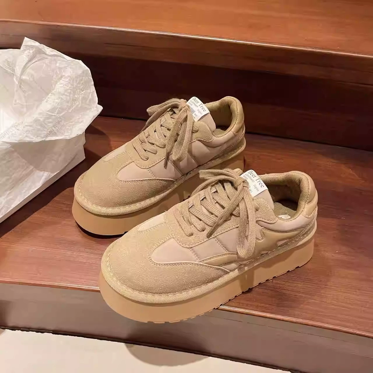 2024 осень и зима новые трансграничные ретро ботинки Birkenn оптовая продажа кексы кроссовки спортивные хлебные ботинки толстые подошвы одиночные ботинки женские