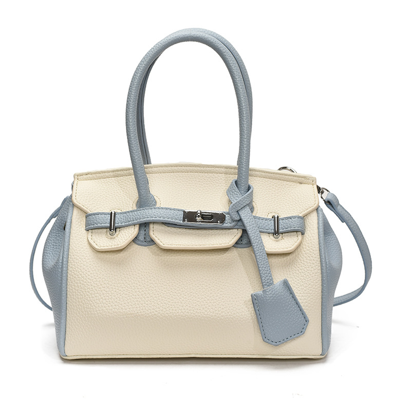 Bolso portátil de platino con textura de moda transfronteriza, bolso de hombro simple y versátil de lujo ligero, bolso de nicho de temperamento de gran capacidad