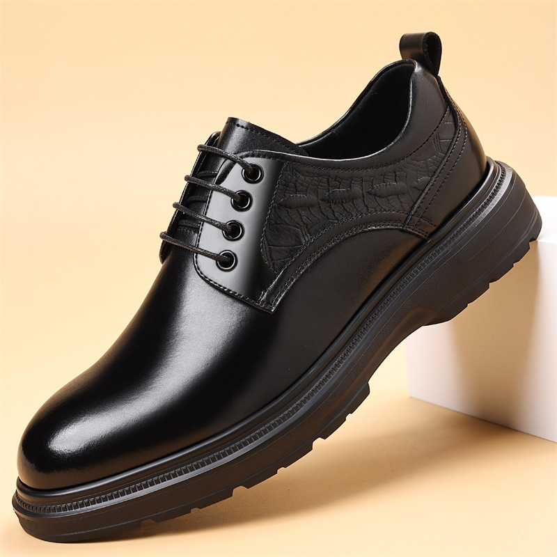 2025 Autumn Men's New Business Formal Wedding British Style Casual Leather Shoes Trend_voghion.com