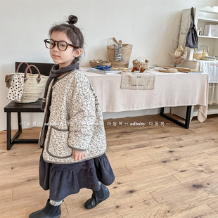 2025 Children's Clothing Autumn and Winter Clothes Children's Korean Style Washed Cotton and Velvet Cotton Clothes Girls' Winter Jackets and Cotton Clothes 123590