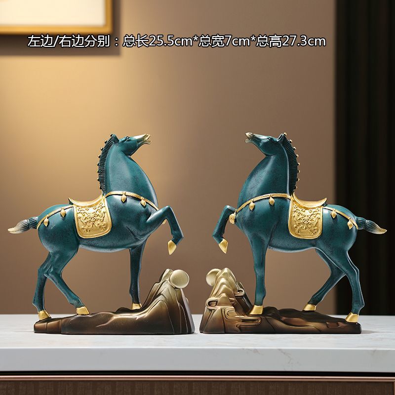 新しい中国風の馬の装飾品、リビングルーム、玄関ホール、ワインキャビネット、書斎、デスクトップ装飾、新築祝い、開店祝いのギフト、馬がすぐに完成します∑|undefined