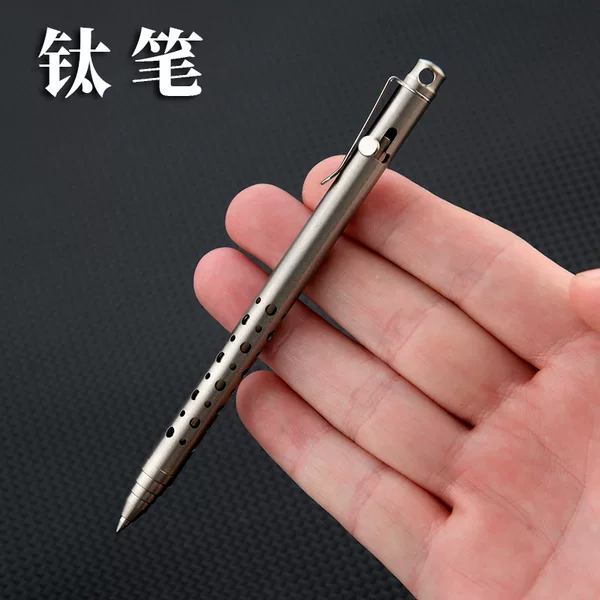 Mini Titanium Alloy Bolt Pen Portable Business Signature Pen Portable Travel Metal Neutral Ballpoint Pen Office Stationery