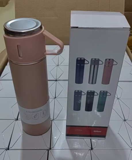 Taza recta de negocios de acero inoxidable 304 taza recta Oficina con tapa de la taza de té taza doble tapa aislamiento inteligente traje de vacío taza