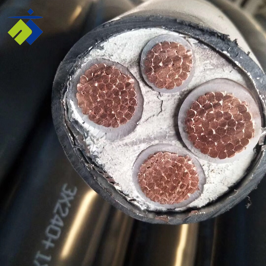 YJV3*240+1*120硬线240平方铜电缆三等芯3+1铜芯电力阻燃铠装四线