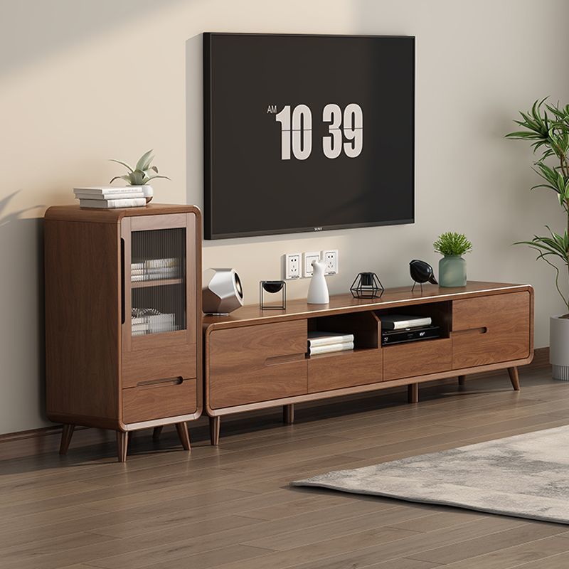 New Chinese Style Tv Cabinet 2025 New Coffee Table Combination All-In-One Home Living Room Storage Solid Wood Frame Floor-Standing Hot Style