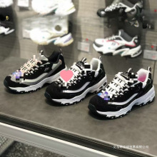 2025新款S标斯思凯奇女鞋黑白熊猫鞋经典休闲百搭增高运动老爹鞋