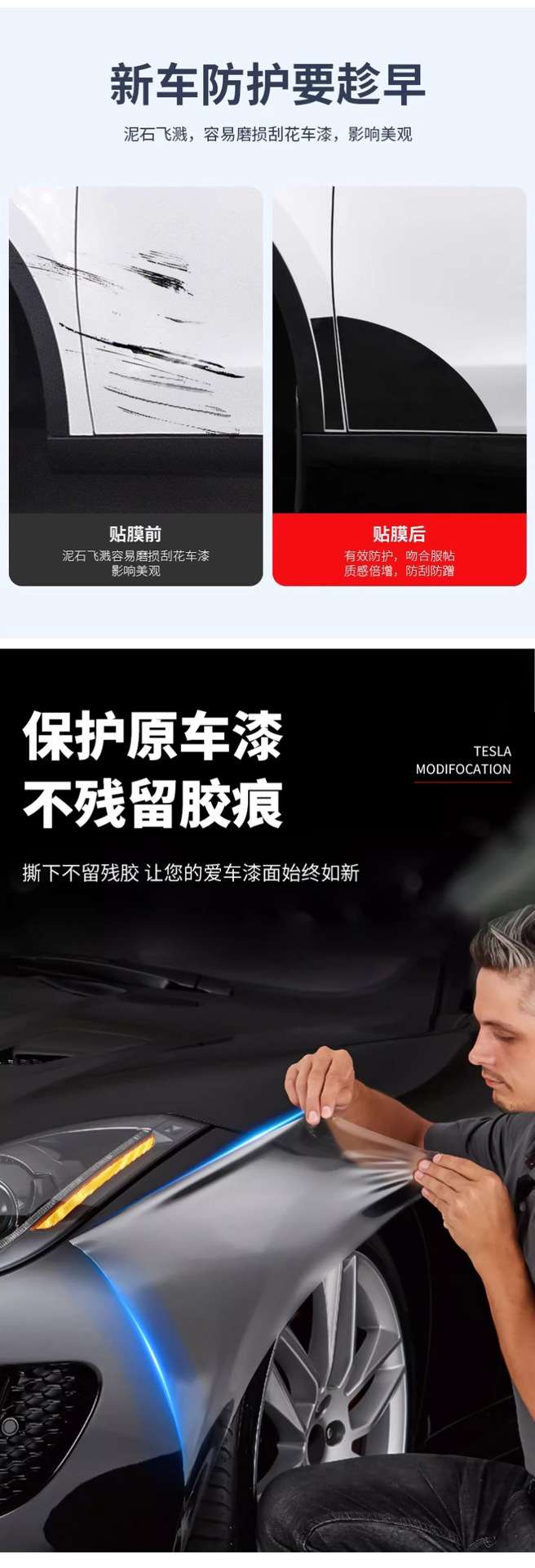 TPU car wrap film, invisible car body film, scratch-resistant and self-healing film, transparent paint protection film for the entire vehicle