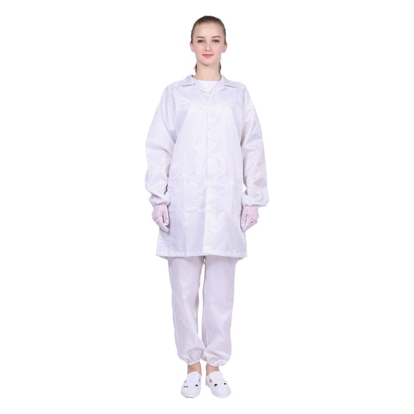 Антистатическая одежда пальто с капюшоном пальто воротник-стойка пальто на молнии без пыли сетка чистая Пыленепроницаемая Рабочая защитная одежда