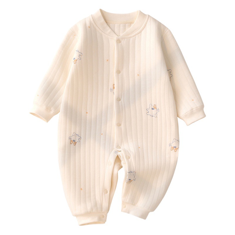 Bebé ropa de Otoño de tres capas de algodón mameluco caliente sin hueso manga larga ropa para niños ropa infantil bebé otoño ropa