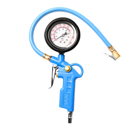 Shockproof car tire pressure gauge, automotive tire pressure gauge, tire pressure meter, high precision convenient inflation gun