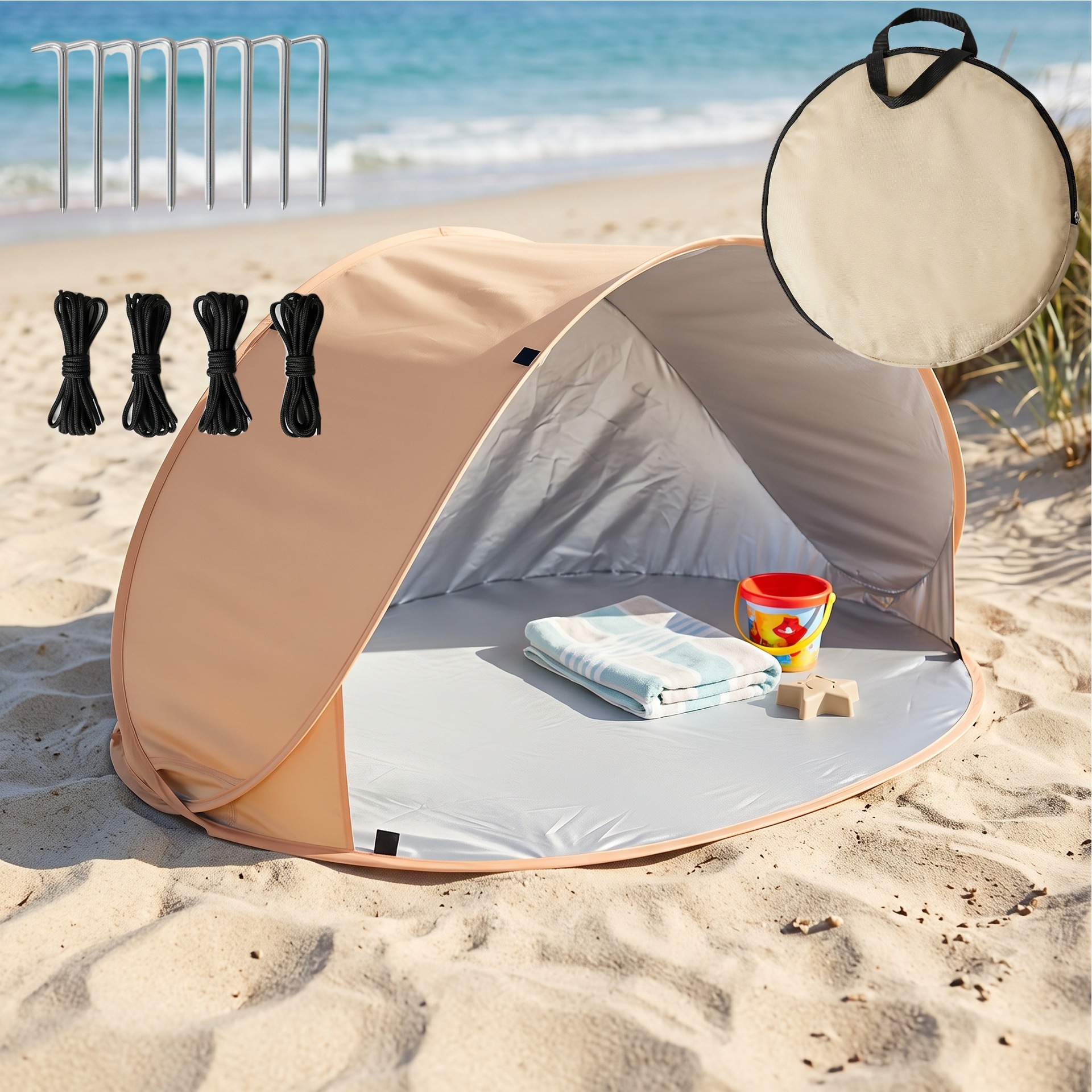 Beach Tent, Convenient Quick-Open Children's Tent, Outdoor Camping, No Need to Set Up, Sunshade, Sun Protection, Picnic Tent, Cross-Border