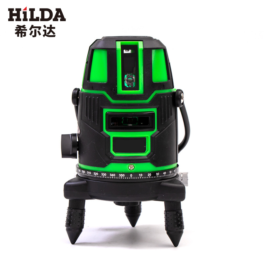 Luz fuerte de alta precisión 5-línea nivel verde nivel Proyector láser al aire libre