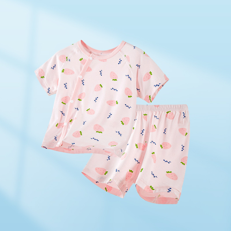 Set de mangas cortas para bebés de verano recién nacidos delgados divididos ropa de verano para niños y niñas dos piezas de ropa para bebés