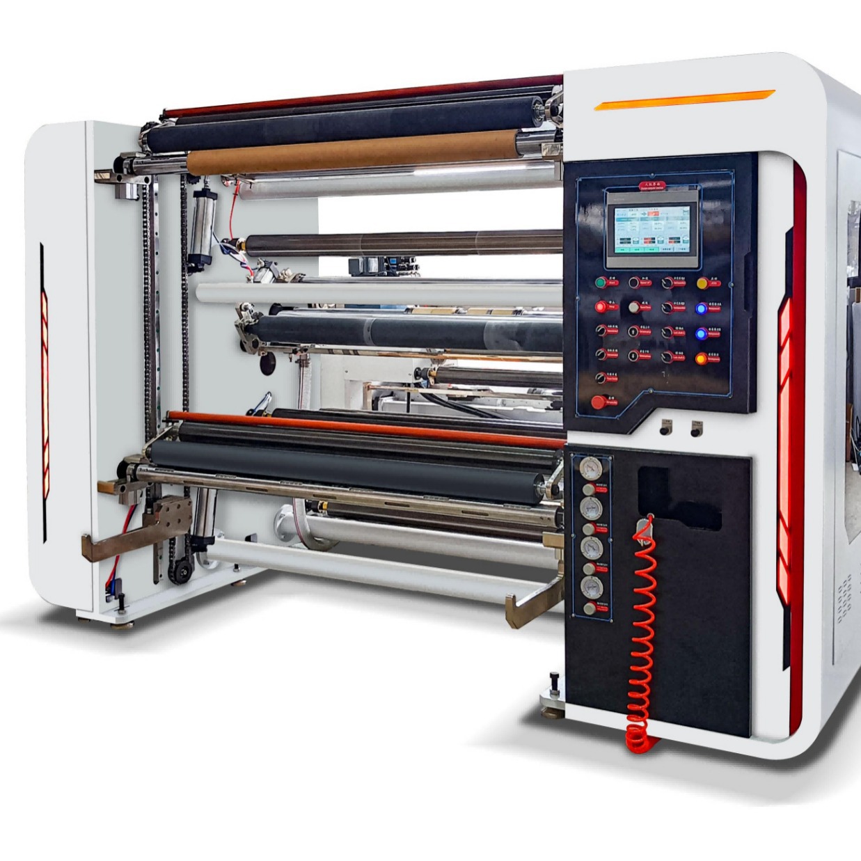 胜钥牛皮纸复卷白卡纸分切淋膜纸铝箔分切机分切复卷机SYF-A